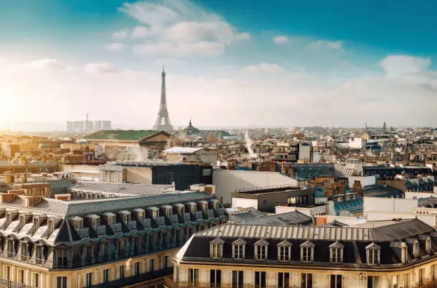 Picture of the roof tops of Paris